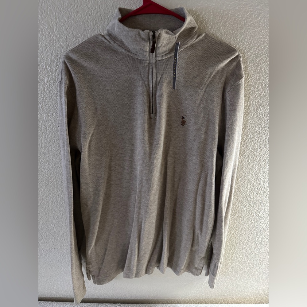 Polo Ralph Lauren Men's Small Quarter Zip Pullover Sweater Estate Rib Classic